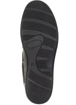 ELENA EDEN , bequeme Damen-Slipper, Weite H, mit herausnehmbarem Fußbett SCHWARZ