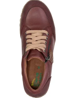 Best ELENA EDEN , bequeme Damen-Schnürschuhe, Weite G, mit herausnehmbarem Fußbett BURGUND