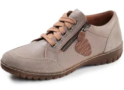 Sale ELENA EDEN , bequeme Damen-Schnürschuhe, Weite G, mit herausnehmbarem Fußbett TAUPE