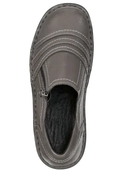 New ELENA EDEN , bequeme Damen-Slipper, Weite G, mit herausnehmbarem Fußbett GRAU