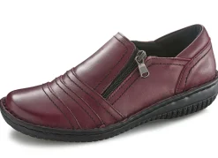 Hot ELENA EDEN , bequeme Damen-Slipper, Weite G, mit herausnehmbarem Fußbett BURGUND