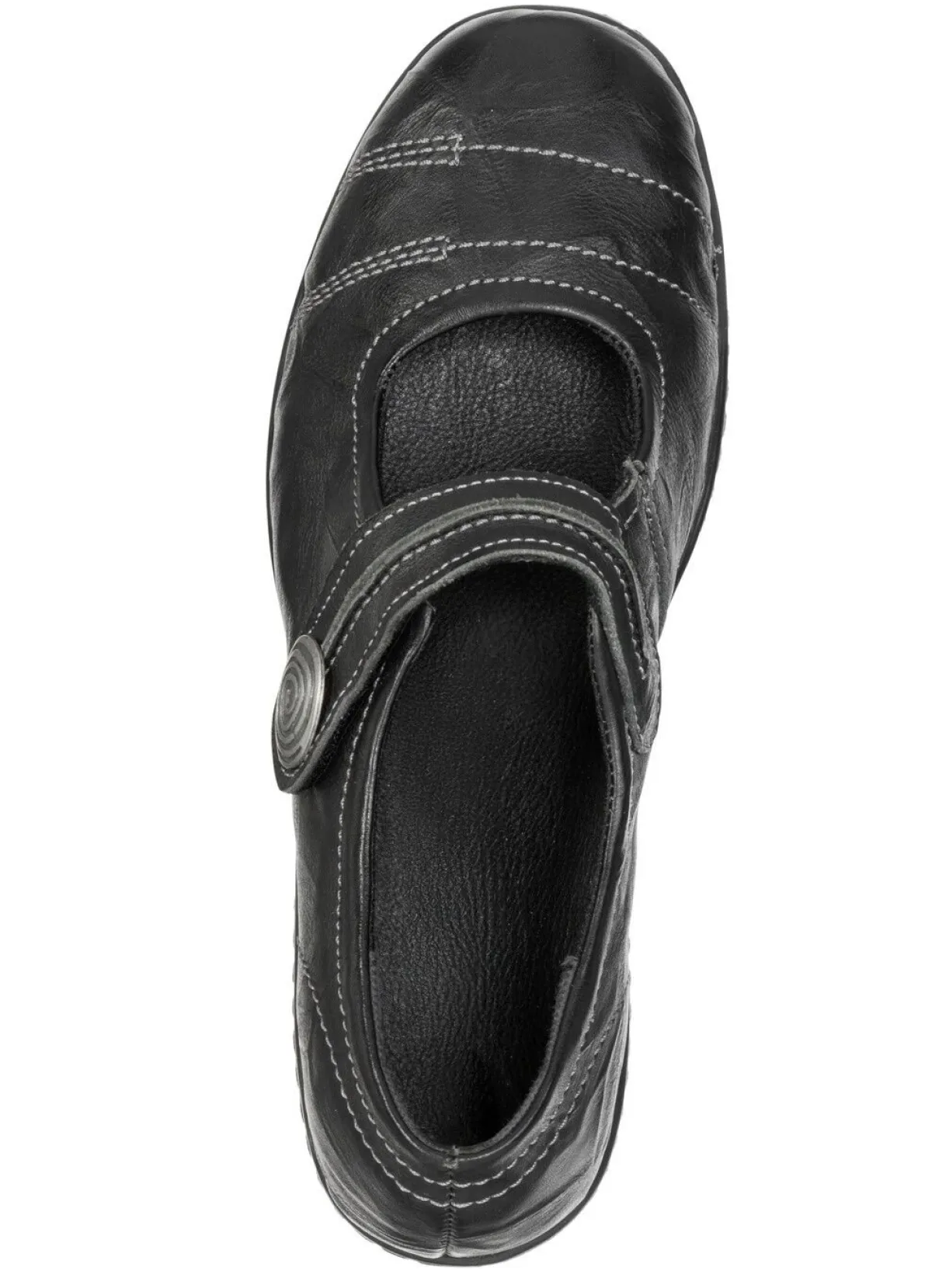 ELENA EDEN , bequeme Damen-Spangenschuhe, Weite H, mit herausnehmbarem Fußbett SCHWARZ