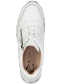 Clearance ELENA EDEN , bequeme Damen-Sneaker, Weite H, mit herausnehmbarem Fußbett WEISS