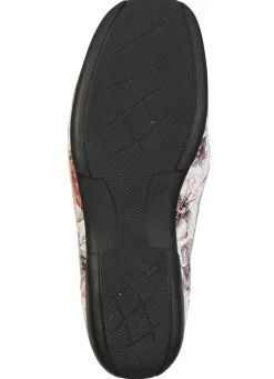 Sale ELENA EDEN , bequeme Damen-Slipper, Weite H, mit herausnehmbarem Fußbett ECRU-BUNT