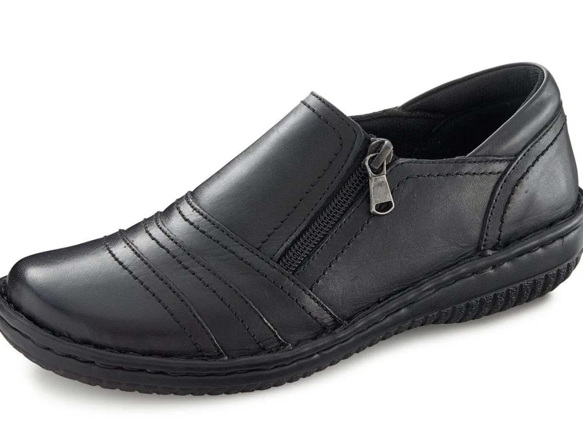 Discount ELENA EDEN , bequeme Damen-Slipper, Weite G, mit herausnehmbarem Fußbett SCHWARZ