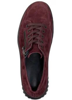 Hot ELENA EDEN , bequeme Damen-Schnürschuhe, Weite H, mit herausnehmbarem Fußbett BURGUND