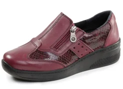 Clearance ELENA EDEN , bequeme Damen-Slipper, Weite H, mit herausnehmbarem Fußbett BURGUND