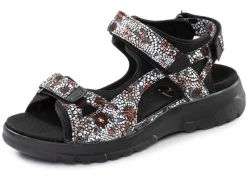 Sale ELENA EDEN , bequeme Damen-Sandalen, Weite H, mit herausnehmbarem Fußbett WEISS-MULTICOLOR