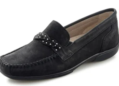 Sale ELENA EDEN , bequeme Damen-Slipper, Weite H, mit herausnehmbarem Fußbett SCHWARZ