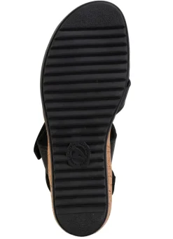 Online ELENA EDEN , bequeme Damen-Sandalen, Weite H, mit herausnehmbarem Fußbett SCHWARZ