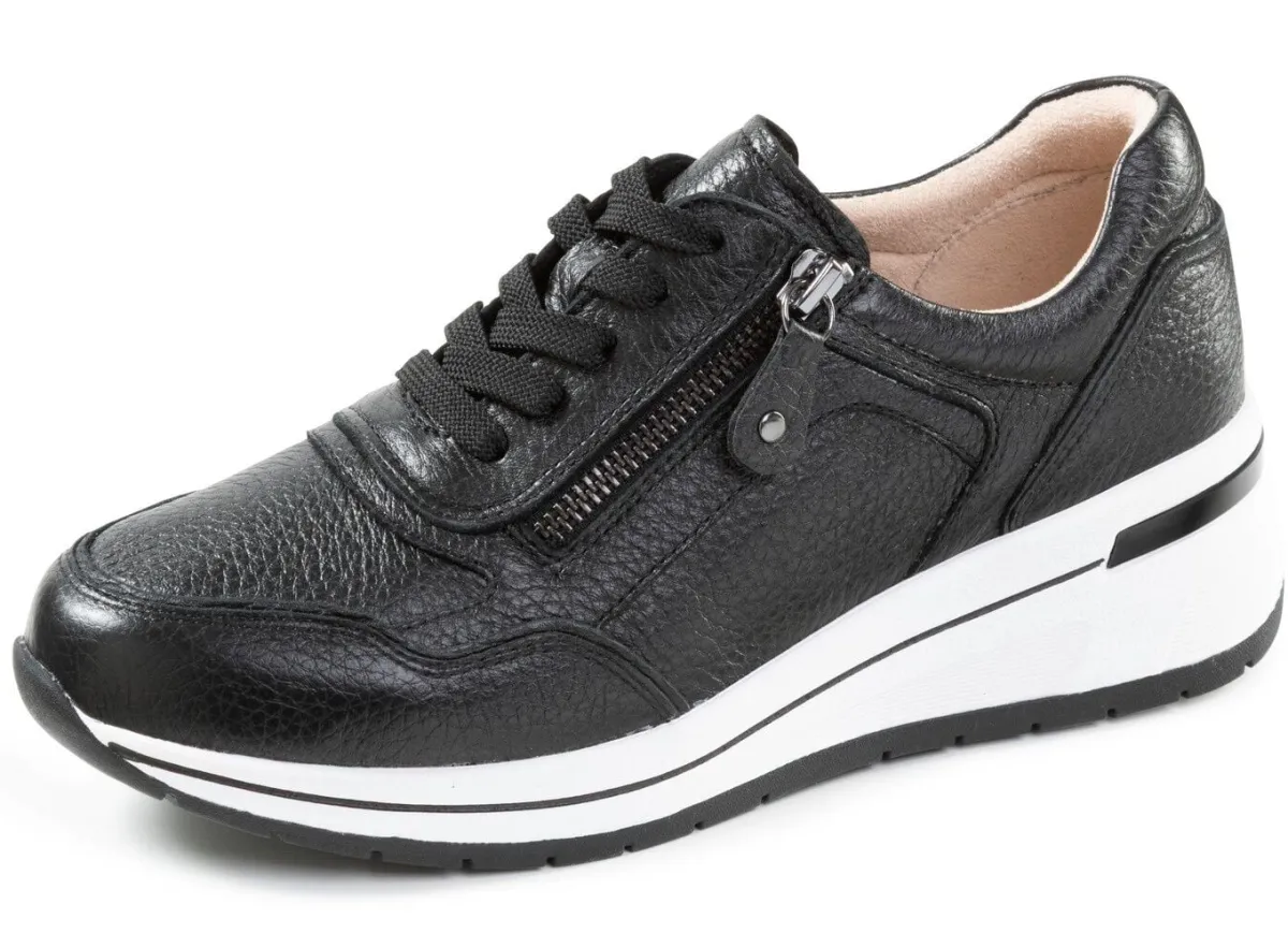 Sale ELENA EDEN , bequeme Damen-Sneaker, Weite H, mit herausnehmbarem Fußbett SCHWARZ