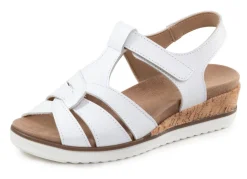 New ELENA EDEN , bequeme Damen-Sandalen, Weite H, mit herausnehmbarem Fußbett WEISS