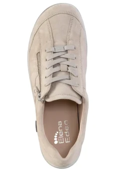 ELENA EDEN , bequeme Damen-Schnürschuhe, Weite H, mit herausnehmbarem Fußbett KIESEL