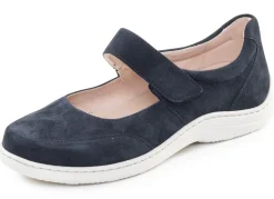 New ELENA EDEN , bequeme Damen-Slipper, Weite H, mit herausnehmbarem Fußbett MARINE