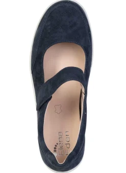 New ELENA EDEN , bequeme Damen-Slipper, Weite H, mit herausnehmbarem Fußbett MARINE