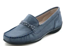 Hot ELENA EDEN , bequeme Damen-Slipper, Weite H, mit herausnehmbarem Fußbett JEANS
