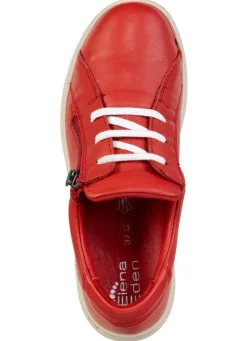 Sale ELENA EDEN , bequeme Damen-Schnürschuhe, Weite G, mit herausnehmbarem Fußbett ROT