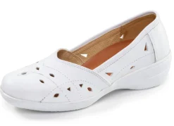 Discount ELENA EDEN , bequeme Damen-Slipper, Weite H, mit herausnehmbarem Fußbett WEISS