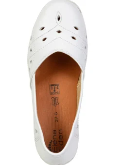 Discount ELENA EDEN , bequeme Damen-Slipper, Weite H, mit herausnehmbarem Fußbett WEISS