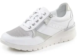Best ELENA EDEN , bequeme Damen-Sneaker, Weite H, mit herausnehmbarem Fußbett WEISS