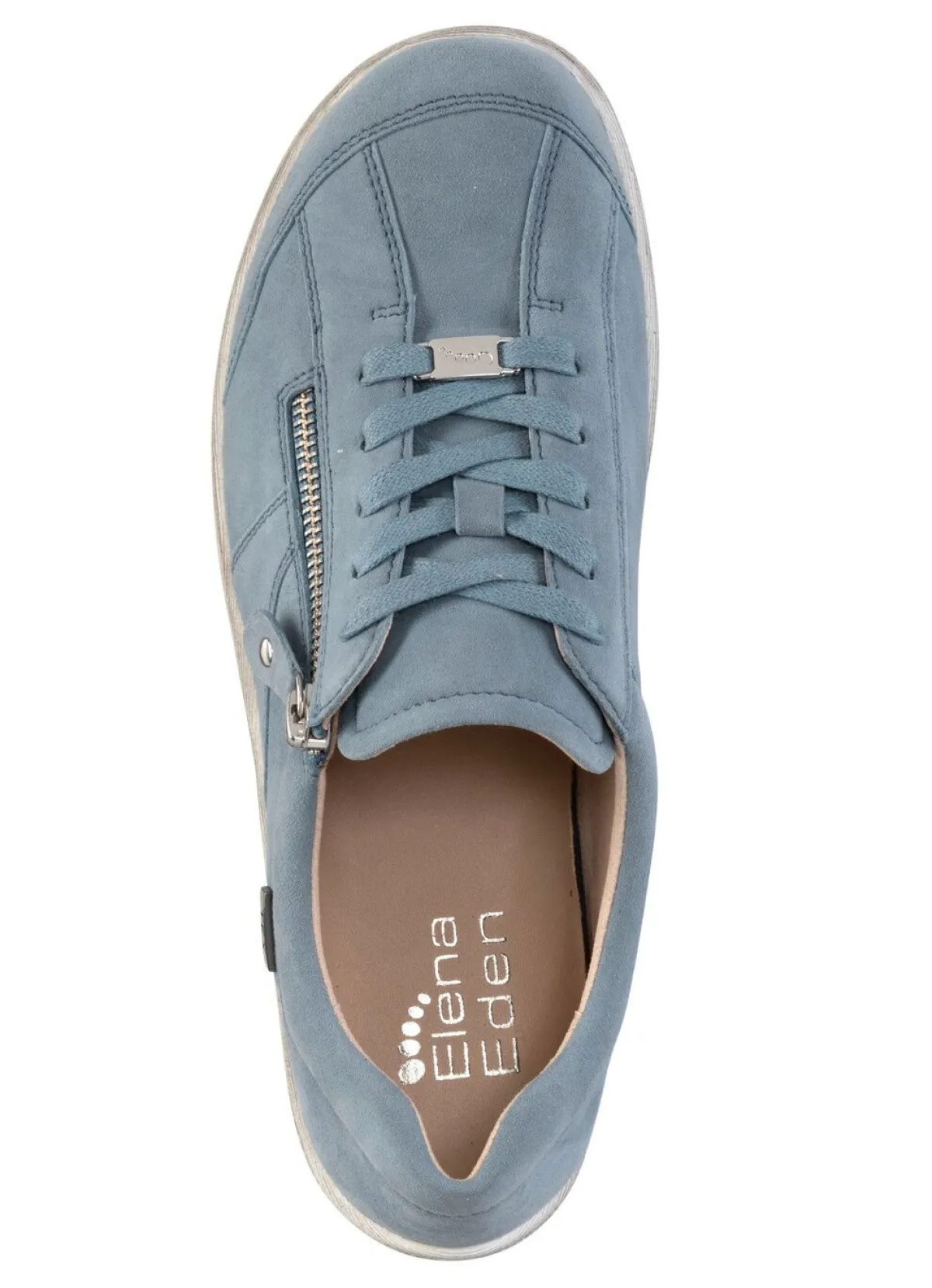 Clearance ELENA EDEN , bequeme Damen-Schnürschuhe, Weite H, mit herausnehmbarem Fußbett JEANS