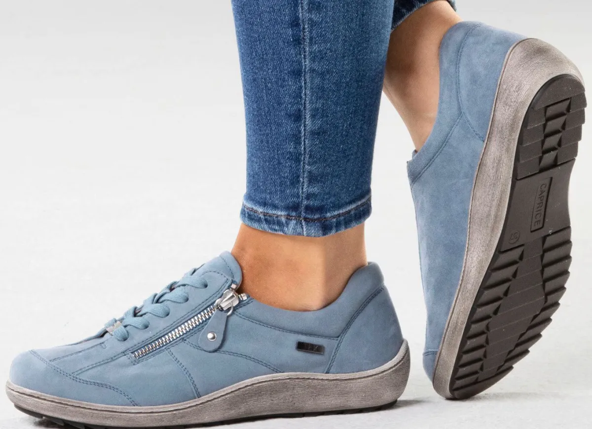 Clearance ELENA EDEN , bequeme Damen-Schnürschuhe, Weite H, mit herausnehmbarem Fußbett JEANS