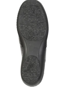 New ELENA EDEN , bequeme Damen-Slipper, Weite H, mit herausnehmbarem Fußbett SCHWARZ