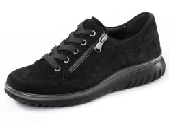 Hot ELENA EDEN , bequeme Damen-Schnürschuhe, Weite H, mit herausnehmbarem Fußbett SCHWARZ