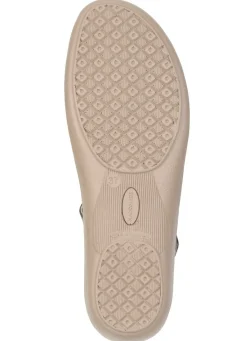 New ELENA EDEN , bequeme Damen-Sandalen, Weite H, mit Klettspange KHAKI-BRAUN