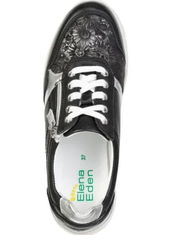 Best ELENA EDEN , bequeme Damen-Sneaker, Weite H, mit herausnehmbarem Fußbett SCHWARZ