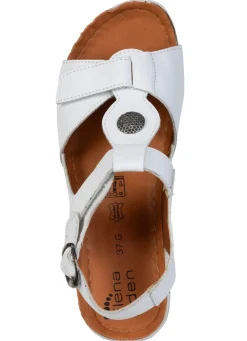 Sale ELENA EDEN , bequeme Damen-Sandalen, Weite G, mit Klettverschluss WEISS