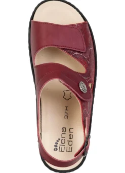Outlet ELENA EDEN , bequeme Damen-Sandalen, Weite H, mit herausnehmbarem Fußbett BORDEAUX