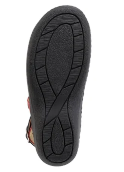 ELENA EDEN , bequeme Damen-Sandalen, Weite H, mit herausnehmbarem Fußbett ROT-BLAU-WEISS