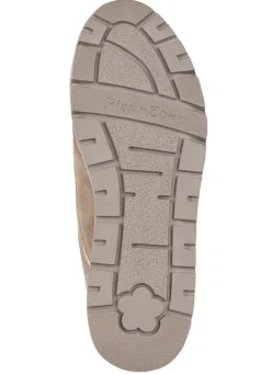 Outlet ELENA EDEN , bequeme Damen-Sneaker, Weite H, mit herausnehmbarem Fußbett TAUPE-WEISS