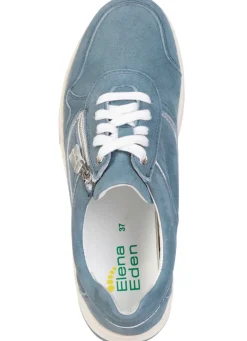Clearance ELENA EDEN , bequeme Damen-Sneaker, Weite H, mit herausnehmbarem Fußbett JEANS-SILBER