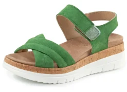 Sale BADER ELENA EDEN, bequeme Damen-Sandalen, Weite H, mit herausnehmbarem Fußbett GRÜN