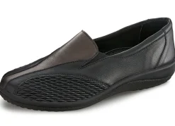 ELENA EDEN , bequeme Damen-Slipper, Weite G, mit herausnehmbarem Fußbett SCHWARZ-BRONZE