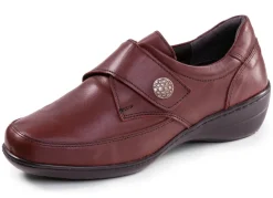 Sale ELENA EDEN , bequeme Damen-Slipper, WeiteH, mit herausnehmbarem Fußbett BURGUND