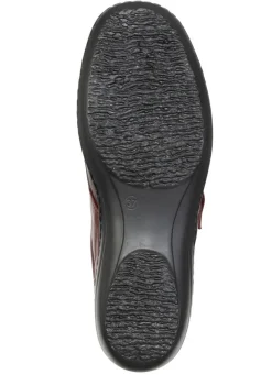 Sale ELENA EDEN , bequeme Damen-Slipper, WeiteH, mit herausnehmbarem Fußbett BURGUND