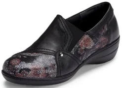 Discount ELENA EDEN , bequeme Damen-Slipper, Weite H, mit herausnehmbarem Fußbett SCHWARZ