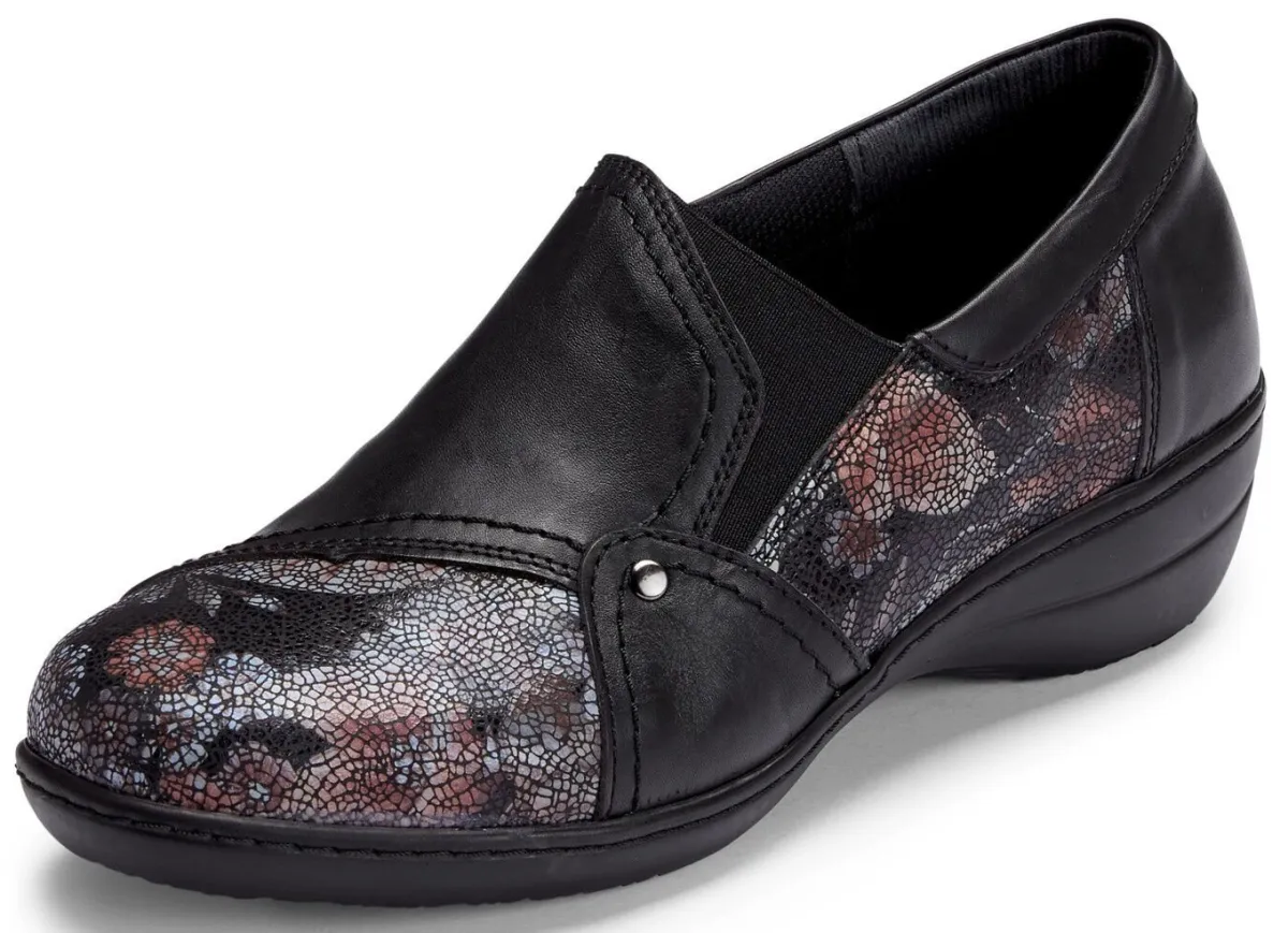 Discount ELENA EDEN , bequeme Damen-Slipper, Weite H, mit herausnehmbarem Fußbett SCHWARZ