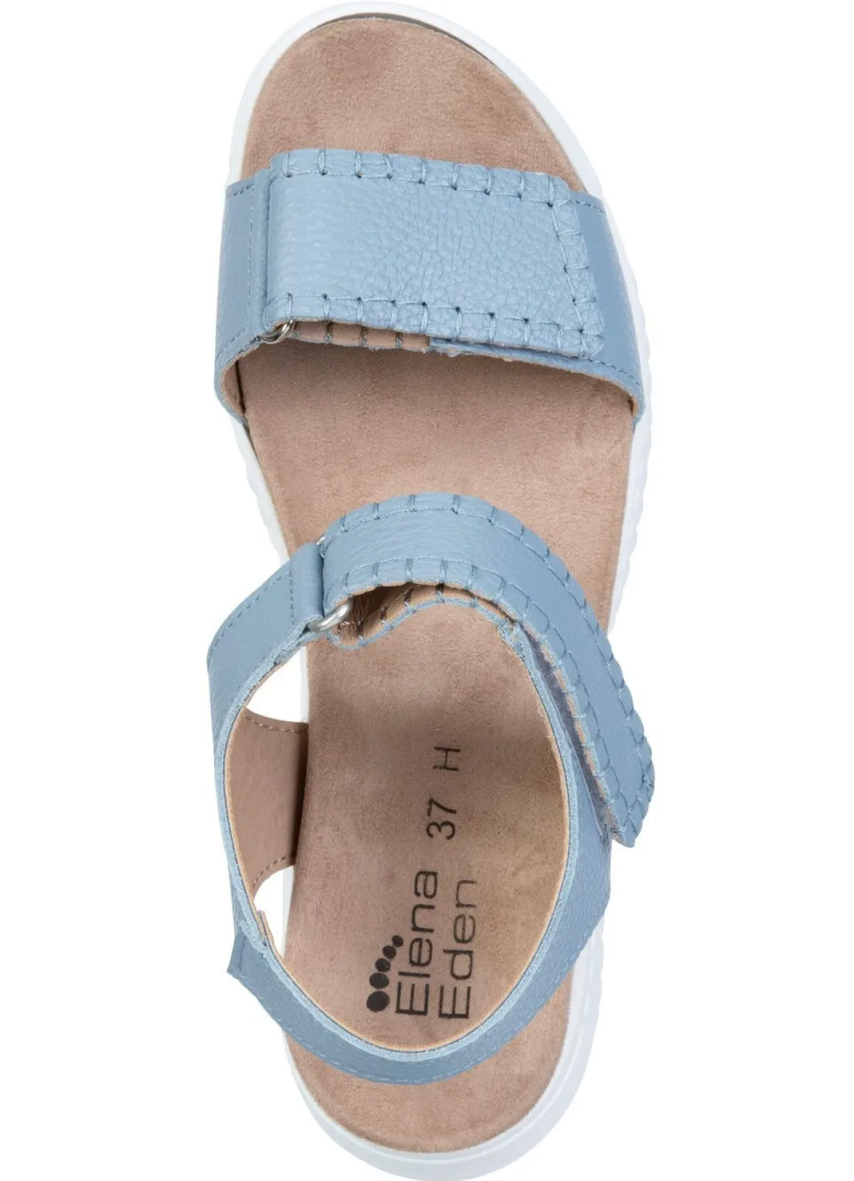 Best ELENA EDEN , bequeme Damen-Sandalen, Weite H, mit herausnehmbarem Fußbett HELLBLAU