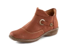 Outlet ELENA EDEN Bootie mit Zierspange COGNAC