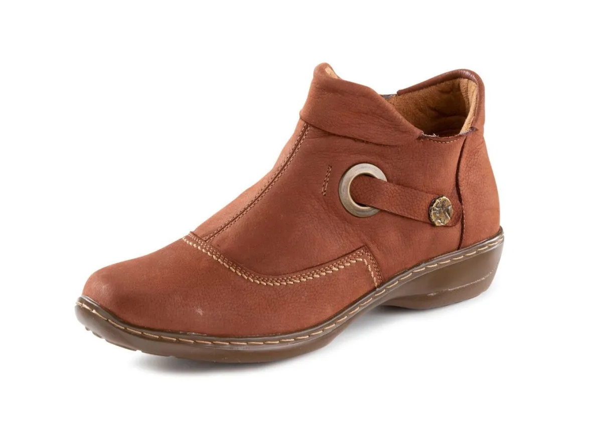 Outlet ELENA EDEN Bootie mit Zierspange COGNAC