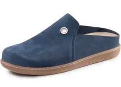 ELENA EDEN Clog aus Veloursleder BLAU