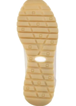 ELENA EDEN , elegante Damen-Sneaker, Weite G, mit herausnehmbarem Fußbett BEIGE-WEISS