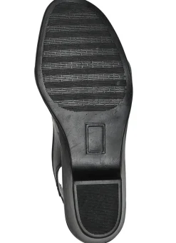 Sale ELENA EDEN , elegante Damen-Sandalen, Weite G, aus Leder SCHWARZ METALLIC