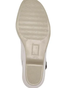 Sale ELENA EDEN , elegante Damen-Sandalen, Weite G, aus Leder PERLWEISS