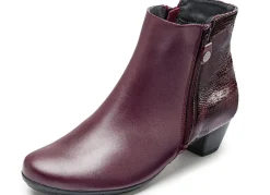 Sale ELENA EDEN , elegante Damen-Stiefeletten, Weite G, mit herausnehmbarem Fußbett BURGUND