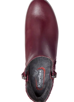 Sale ELENA EDEN , elegante Damen-Stiefeletten, Weite G, mit herausnehmbarem Fußbett BURGUND